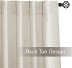 RYB HOME Extra Long Linen Curtains - Image 4