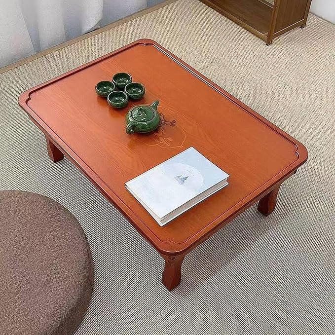 Rectangle Folding Low, Japanese Style Solid Wood Floor Table - Image 6