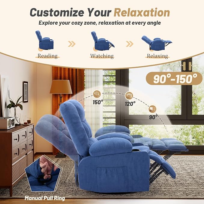 Oversized Swivel Rocker Recliner Chair - Image 4
