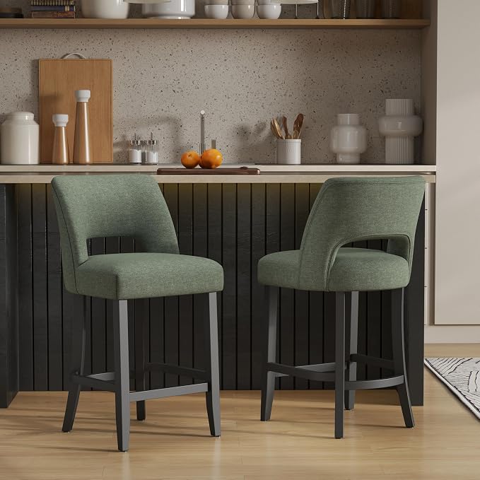 VKNOW Bar Stools Set of 2, Modern Counter Stools by VKNOW