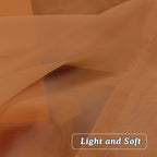 2 Panels Orange Sheer Valance - Image 4