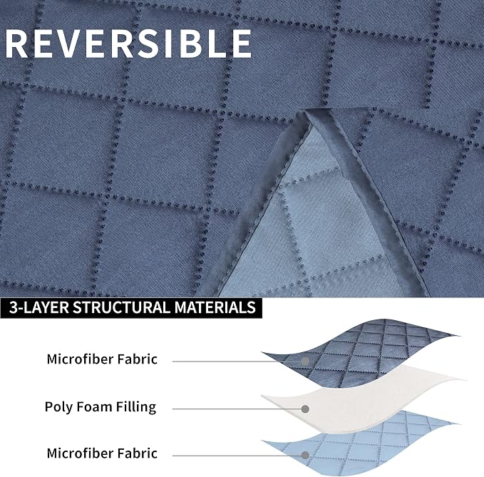 Easy-Going Loveseat Recliner Cover, Reversible Couch Cover - Image 5