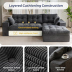 MAXYOYO 104" L Shaped Modular Sectional Sofa - Image 5
