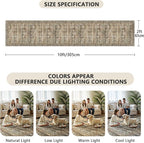 2x10 Hallway Runner Rug, Washable Vintage Retro Long Runner Rugs - Image 2