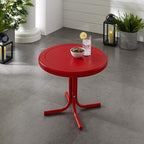 Crosley Furniture Griffith Weather Resistant Retro Metal Outdoor Side Table - Image 6