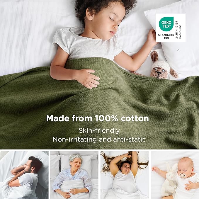 Bedsure 100% Cotton Blanket Full Size - Image 2