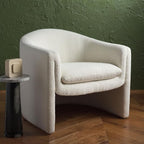 SAFAVIEH Couture Collection Laylette Ivory Boucle Accent Chair - Image 9