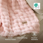 Bedsure 3D Fleece Bubble Blanket - Image 4