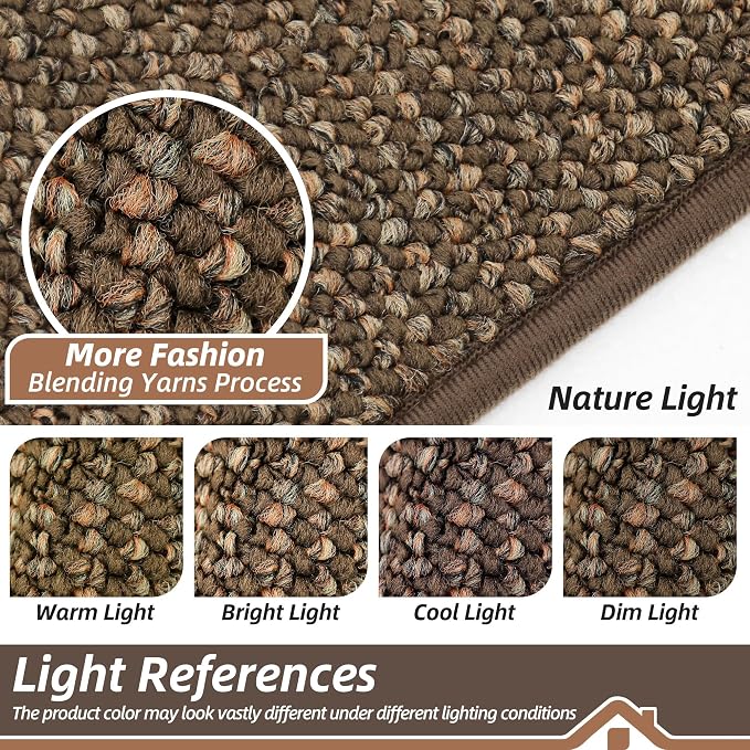 BEQHAUSE Dirt Trapper Door Mat 26" x 40" Half Circle Non Slip Rugs, Absorbent - Image 8