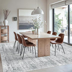 Soalmost Washable Area Rug 8x12 Large Soft Grey Rugs - Image 2
