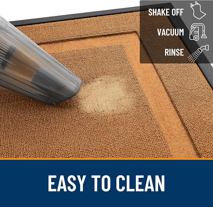 OLANLY Front Door Mat Outside 47x32, All-Season Heavy-Duty Rubber Doormat | - Image 5