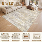 cotiled Boho 9x12 Area Rug for Living Room: Large Moroccan Washable Rug | Solve - Image 2