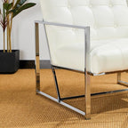 Glitzhome Mid-Century Accent Chairs Set of 2, Modern Living Room Arm Chairs - Image 6
