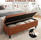 Mangodan 50" Storage Ottoman Bench, Tufted Ottoman - Image 3