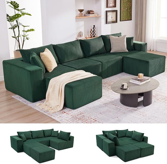 Weture 135.4" Cloud Couch Sectional, Modular Sectional Sofa by Weture