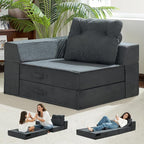 Folding Sofa Bed, 4 in 1 Convertible Sleeper Chair by HILEROSinkintoComfort
