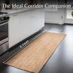 Hausattire Jute Braided Runner Rug, 2x6 ft | 100% natural jute, hand woven - Image 2