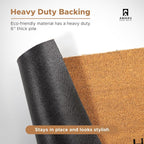 Coir Welcome Mat, Home Heart, 17 x 29 in | 100% Natural Coir, Anti-Shedding - Image 6