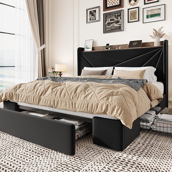SHA CERLIN Full Size Bed Frame by SHACERLIN