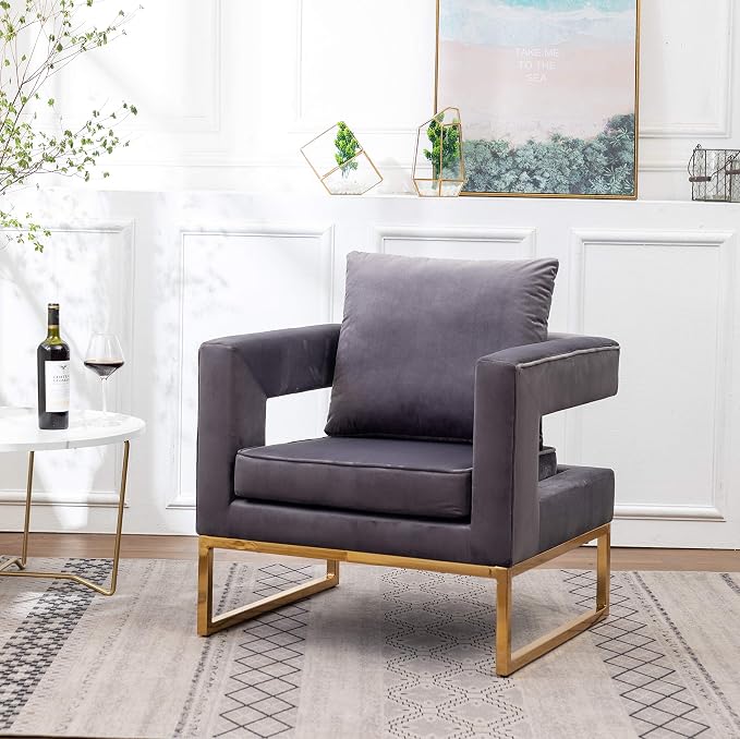 Roundhill Furniture Lenola Upholstered Accent Arm Chair by RoundhillFurniture