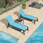 PURPLE LEAF Outdoor Chaise Lounge Set of 2 Aluminum Patio Lounge Chair - Image 9