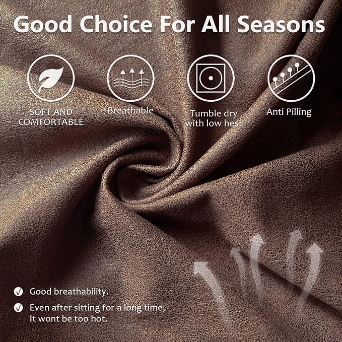 ANARACHON Recliner Couch Cover Leather Look Recliner Sofa Covers - Image 4