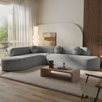 122'' Sectional Curved Sofa Sponge Couch - Image 3