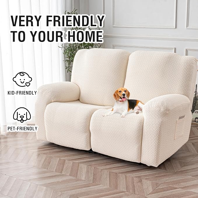 Genina Recliner Loveseat Cover Stretch Couch Covers Sofa slipcover - Image 6