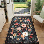 DUKINO 3x4 Area Rug, Floral Washable Rug - Image 4