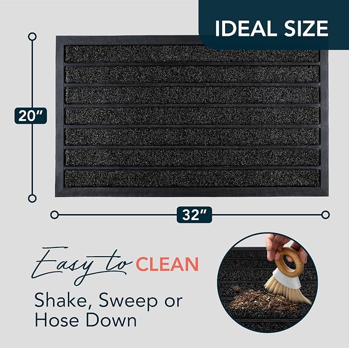 ubdyo Extra Durable Door Mat Outside Entrance | Dirt Trapping, Non-Slip Backing - Image 2