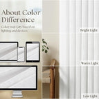 Snow White Linen Pinch Pleated Curtains 102 Inches Long 2 Panels | - Image 4