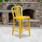 Flash Furniture Commercial Grade 24" High Yellow Metal Indoor-Outdoor Counter - Image 4
