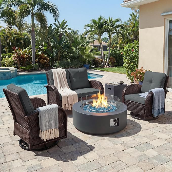 UPHA 7 Pieces Patio Furniture Set by UPHA