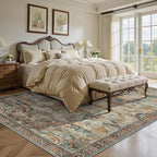 5x7 Area Rugs, Vintage Retro Soft Washable Rug, Non-Slip Low Pile Rugs - Image 4