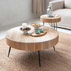 2-Piece Farmhouse Nesting Table Round - Image 6