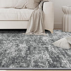 5x8 Area Rugs for Living Room Washable Bedroom Dining Room Black Grey | Modern - Image 9