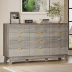 BORNOON 57" Wide Dresser for Bedroom, 12-Drawer Fluted Dresser by BORNOON