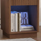 Akxomel Fluted Nightstand, Wooden Night Stand - Image 8
