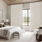 100 Inch Extra Wide Linen Sheer Curtains 84 Inch Long 2 Panels Set - Image 6