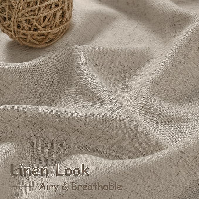 Cobblestone Linen Curtains 132 Inch Length - Image 4