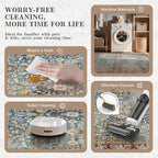 6x9 Area Rugs - Washable Vintage Retro Living Room Rug, Soft Ultra Thin Non - Image 6