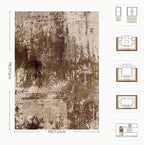 5x7 Area Rugs - Modern Abstract Washable Rug, Ultra Soft Non Slip Low Pile - Image 2