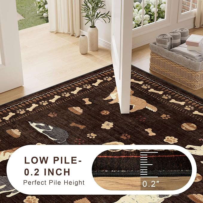 DUKINO 8x10 Area Rug, Washable Dog Rugs - Image 6