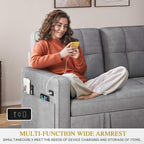 DWVO 3 in 1 Convertible Sleeper Sofa Bed, Velvet Futon Couch - Image 7