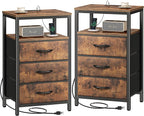 Huuger Nightstands Set of 2, 27.6 Inch End Tables - Image 9