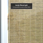 Red Lantern Burnt Bamboo Cordless Window Shade - Image 4
