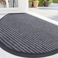 OLANLY Half Circle Front Door Mat 29.5x17, Waterproof Heavy-Duty Doormat | Grey by OLANLY