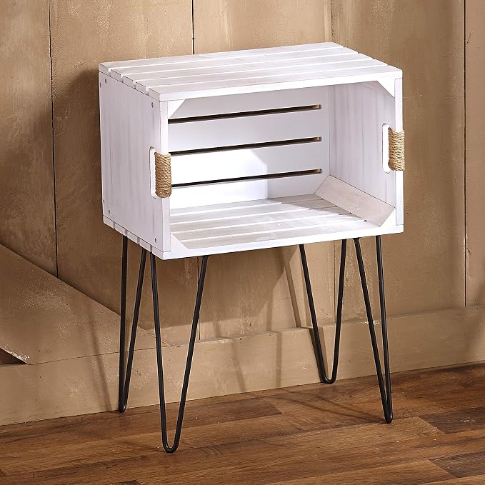 The Lakeside Collection Rustic Wooden Crate End Tables - Image 4