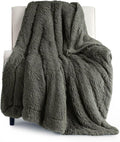 Bedsure GentleSoft Fuzzy Sherpa Faux Fur Twin Blanket Olive Green Cozy Gifts by Unknown