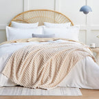 EXQ Home Gentle Soft Fleece Throw Blanket – Cozy Lightweight 3D Imitation - Image 2